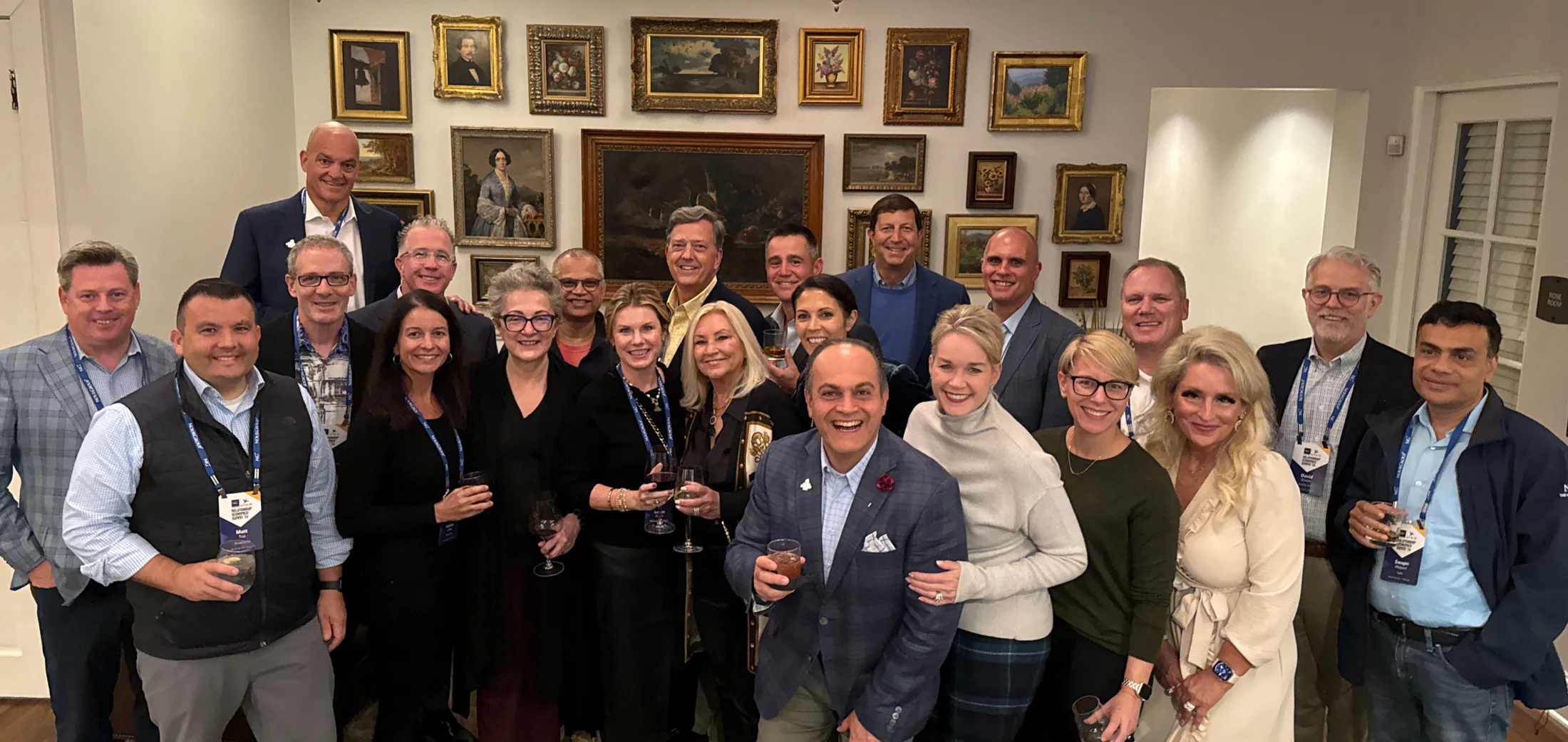 David Nour with senior executives after a leadership symposium